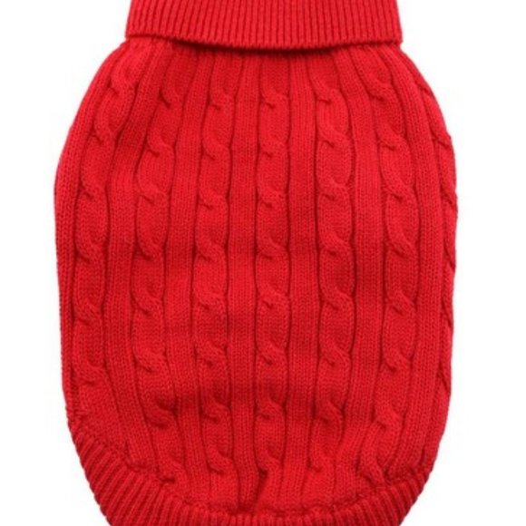 Doggie Designs Dog Red Cable Knit Dog Sweater Poshmark